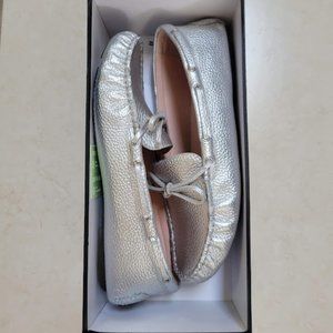 J.Crew Silver Driving Moccasins